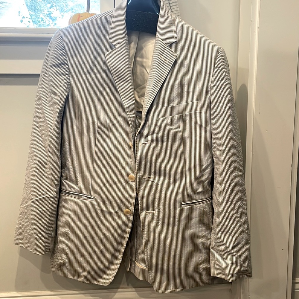 Jcrew seersucker blazer.